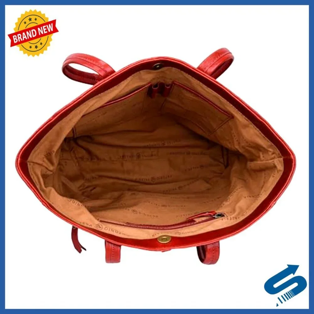 Leather Tote Bag Vintage Chic Elegant Top Handle Shoulder Bag Large Capacity